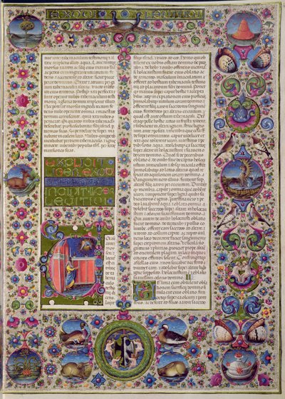 Fol.44r Úvodní slova Leviticus, z Bible Borso d