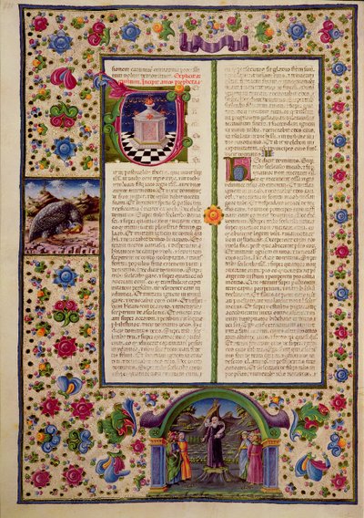 Fol.92v Úvod do Knihy proroka Amose z Bible Borso d