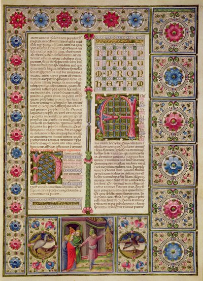 Fol.99r Úvod do Knihy proroka Nauma z Bible Borso d