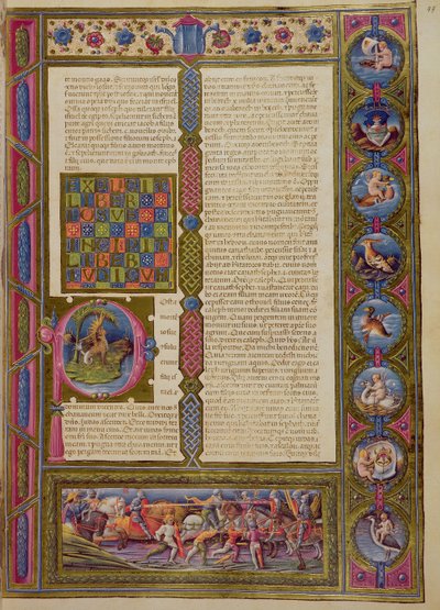Fol.99r Úvodní slova Knihy Židů z Bible Borso d
