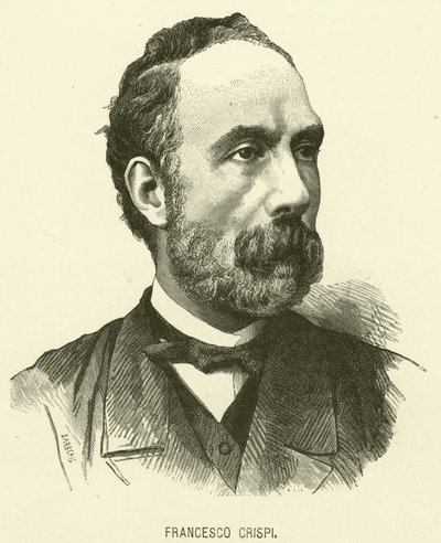 Francesco Crispi (rytina) od Italian School