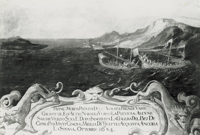 Francesco Morosini (1618-94) v incidentu u Kypru, 1654 od Italian School