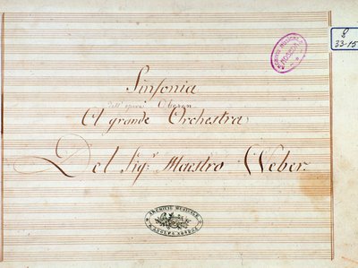 Frontispis z opery „Oberon“ od Carla von Webera (litho) od Italian School