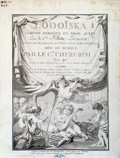 Frontispis Lodoiska, opera Luigi Cherubini od Italian School