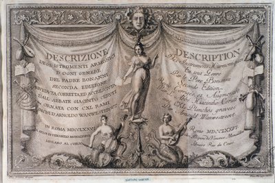 Frontispis harmonické skříně od Filippa Bonanniho od Italian School