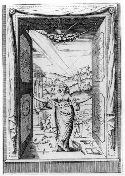 Frontispis k trigonometrii od Bonaventury Cavalieriho, 1643 od Italian School