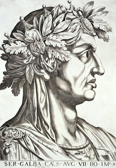 Galba Caesar (3 př. nl-69 n. l.), 1596 od Italian School