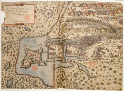 Celkový pohled na bitvu u Szigetvaru, 1566 od Italian School