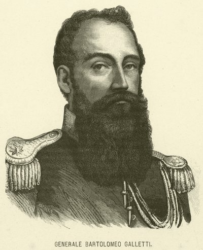 Generál Bartolomeo Galletti (rytina) od Italian School