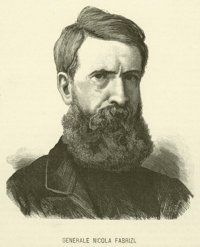 Generál Nicola Fabrizi (rytina) od Italian School