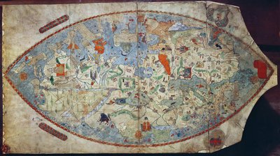 Janovská mapa světa, navržená Toscanellim (vellum) od Italian School