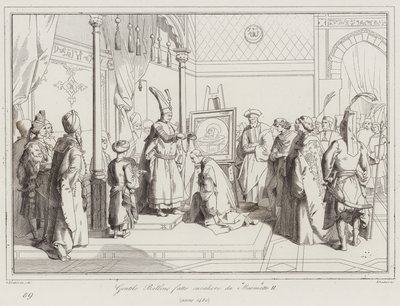 Nežid Bellino pasován na rytíře Mohamedem II od Italian School