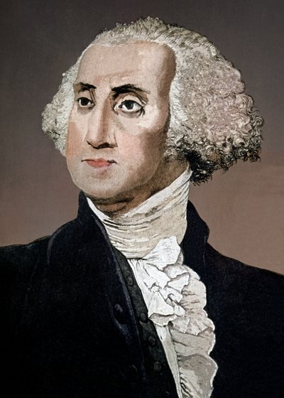 George Washington, asi 1880 (rytina) od Italian School