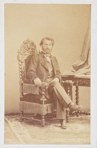 Giuseppe Verdi (1813-1901) kolem roku 1860 (sépiová fotografie) od Italian School