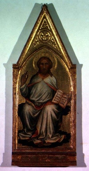 Bůh Otec požehnání (tempera na panelu) od Italian School