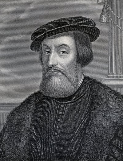 Hernan Cortes, vyrytý Williamem Hollem, kolem 30. let 19. století od Italian School