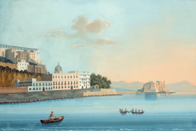 Il Chiatamone (kvaš na panelu) (viz také 20793, 207964, 207966) od Italian School