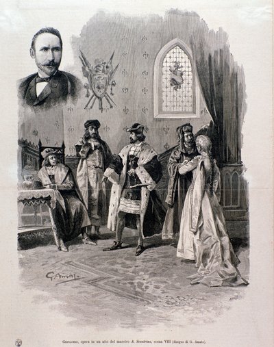 Ilustrace Pierre Gringoire, dílo Antonia Scontrina od Italian School