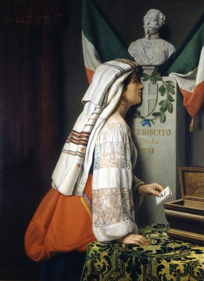Italské referendum z října 1870 od Luigiho Rivy od Italian School