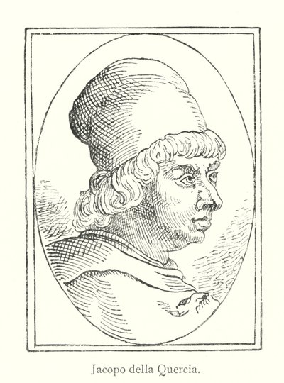 Jacopo della Quercia (rytina) od Italian School