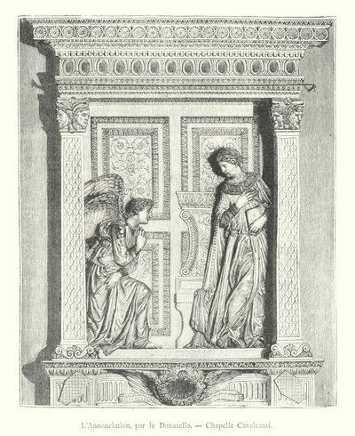 Zvěstování, Donatello, Cavalcanti Chapel (rytina) od Italian School