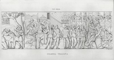 La Colonna Trajana, Trajánův sloup (rytina) od Italian School