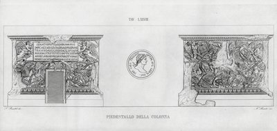 La Colonna Trajana, Trajánův sloup (rytina) od Italian School