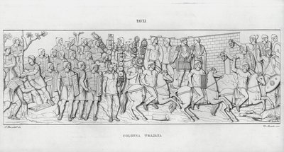 La Colonna Trajana, Trajánův sloup od Italian School