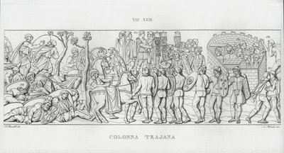 La Colonna Trajana, Trajánův sloup od Italian School
