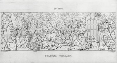 La Colonna Trajana, Trajánův sloup od Italian School