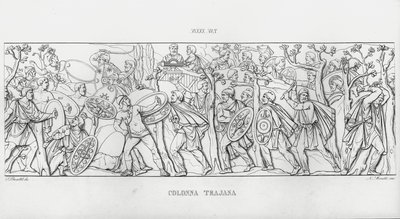 La Colonna Trajana, Trajánův sloup od Italian School