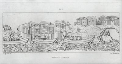 La Colonna Trajana, Trajánův sloup od Italian School