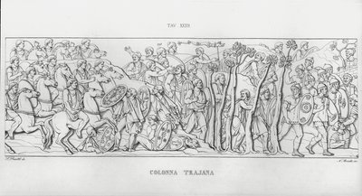 La Colonna Trajana, Trajánův sloup od Italian School