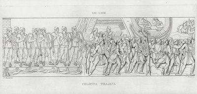 La Colonna Trajana, Trajánův sloup od Italian School
