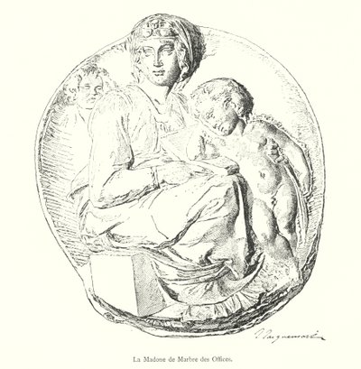 Mramorová madona z Uffizi (rytina) od Italian School