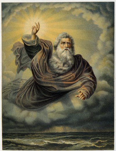 Světlo být učiněno – v „Zlaté klasické Bibli: Historie božského zjevení ve starověku a v novém úsilí““ od Giovanniho Ladislao Sykory (sv. 1), přeložil Don Clemente Benetti. (italská bible) od Italian School