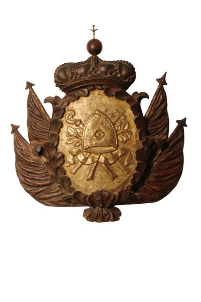 Velká barokní erbová řezba, cca 1700 (dřevo) od Italian School