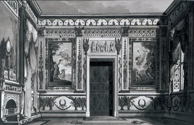 Velký řecký salon, z knihy Gaetana Landiho Architektonické dekorace, 1810 od Italian School