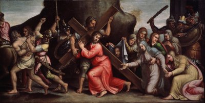 ""Kristus nese svůj kříž"" (Kristus nese kříž) Obraz italské školy. 1550-1600 manýrismus. Regionální galerie umění Deineka, Kursk Rusko od Italian School