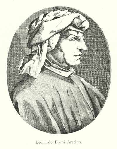 Leonardo Bruni Aretino (rytina) od Italian School
