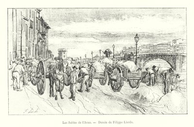 Písky Arna, kresba Filippo Liardo (rytina) od Italian School