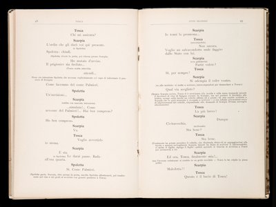 Libreto Tosca Giacomo Puccini, Edition Ricordi, Itálie od Italian School