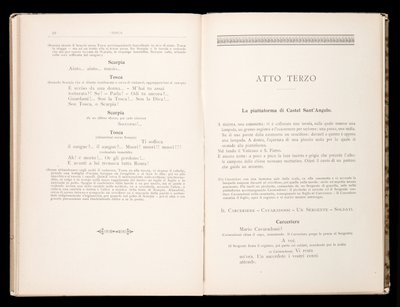 Libreto Tosca Giacomo Puccini, Edition Ricordi, Itálie od Italian School