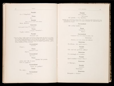 Libreto Tosca Giacomo Puccini, Edition Ricordi, Itálie od Italian School