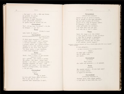 Libreto Tosca Giacomo Puccini, Edition Ricordi, Itálie od Italian School
