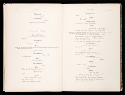 Libreto Tosca Giacomo Puccini, Edition Ricordi, Itálie od Italian School