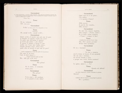 Libreto Tosca Giacomo Puccini, Edition Ricordi, Itálie od Italian School