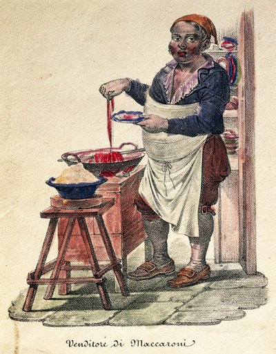 Prodejce makaronů, Print, Itálie od Italian School