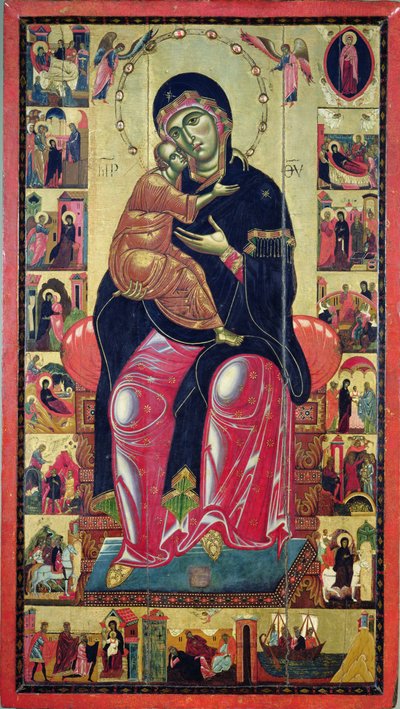 Madonna na trůnu, Florentská škola, kolem 1275-80 od Italian School
