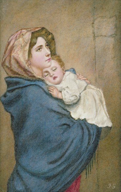Madonna z chudých (wc na ivorine) od Italian School
